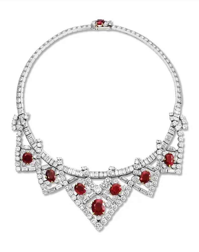 The ruby bib necklace